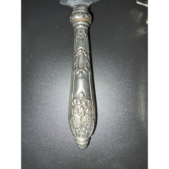 Vintage 3 Piece Silverplate Cheese Serving Set Hertiage Pattern 1847 Roger Bros - Picture 3 of 6